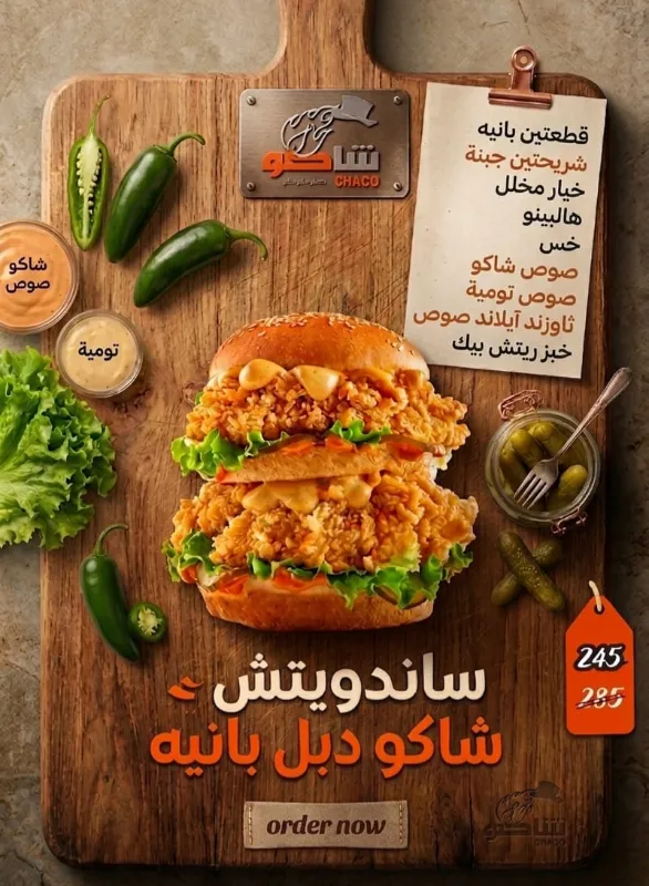 سندويتش شاكو دابل بانيه
