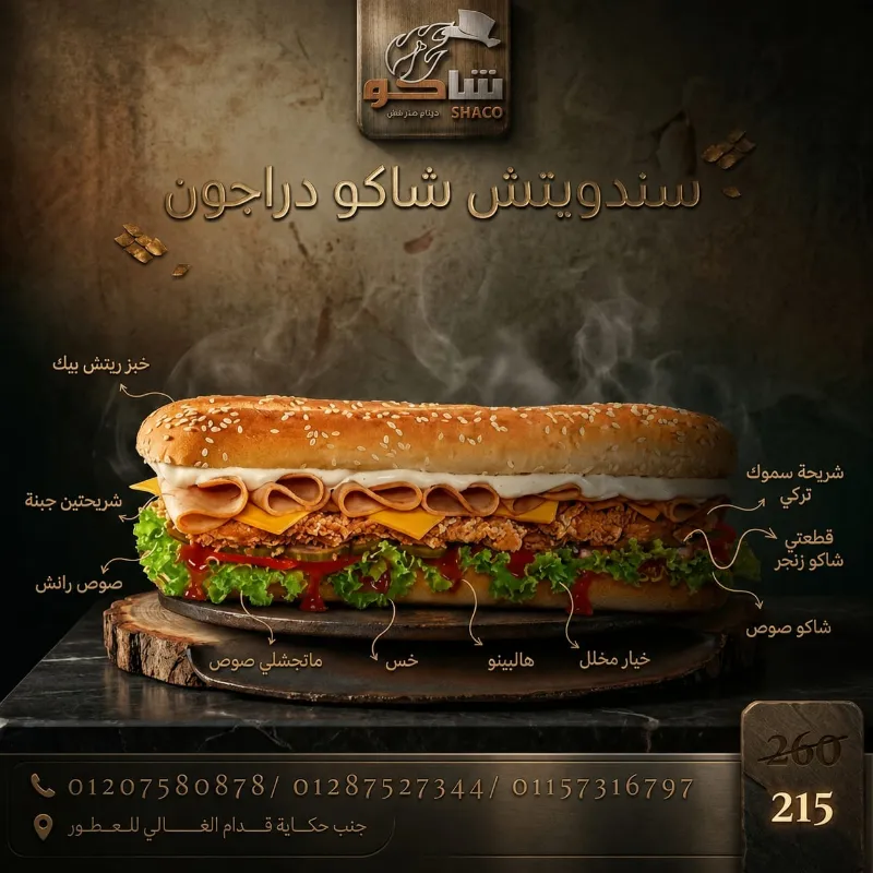 سندويتش شاكو دراجون